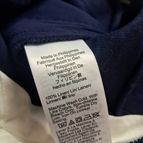 NWT J. Crew Essential Wide Leg Pants Women's 12 Petite Navy Blue Linen Work - Picture 5 of 11